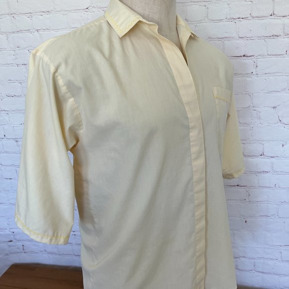 60's Unique Stitched - Yellow Mens Shirt - Size Medium/Large William Stuart - Picture 9 of 10